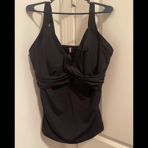 Lands End Swim Top Black